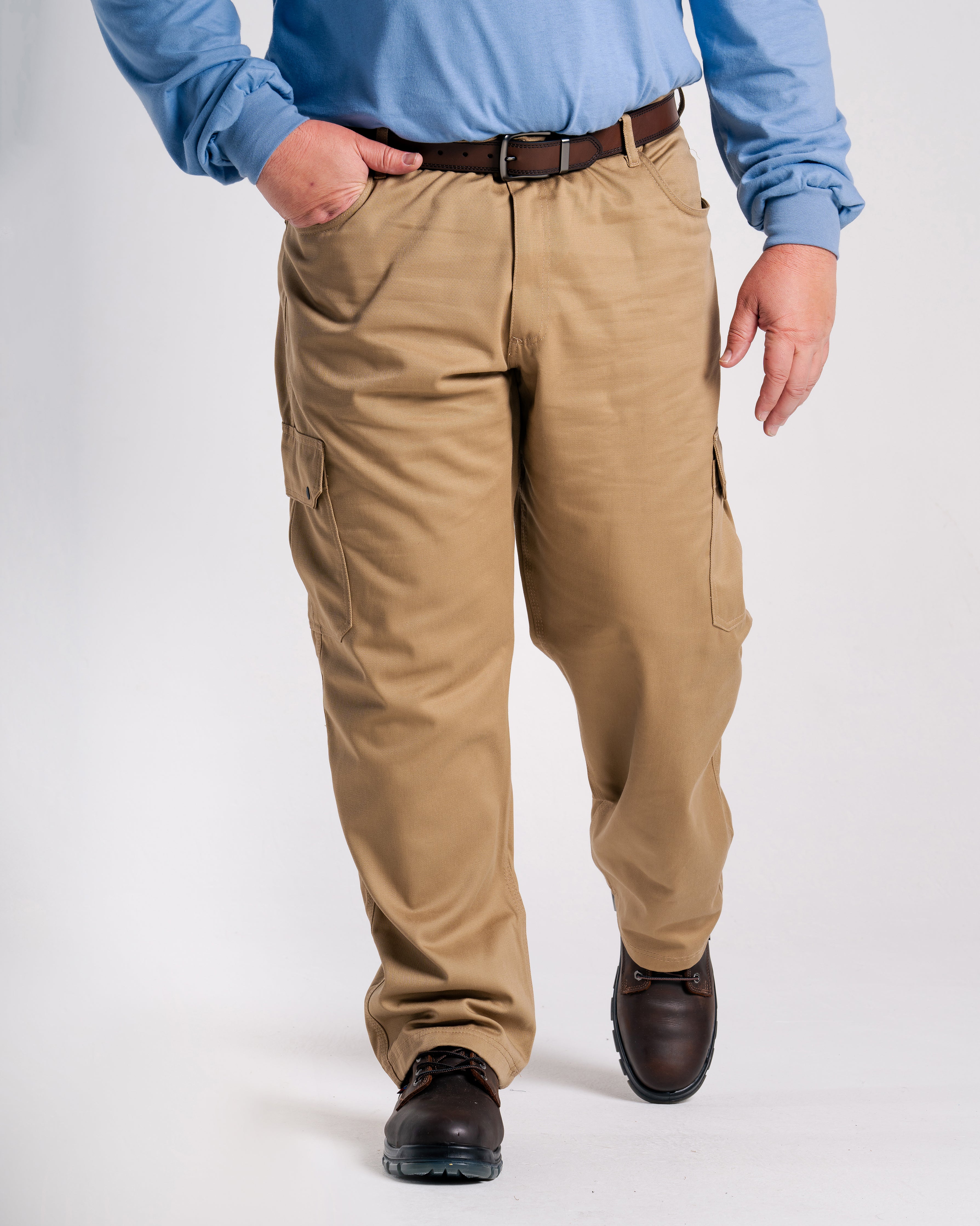 FR Cargo Pants | 28-44 Waist | 9oz. 100% Cotton | Khaki