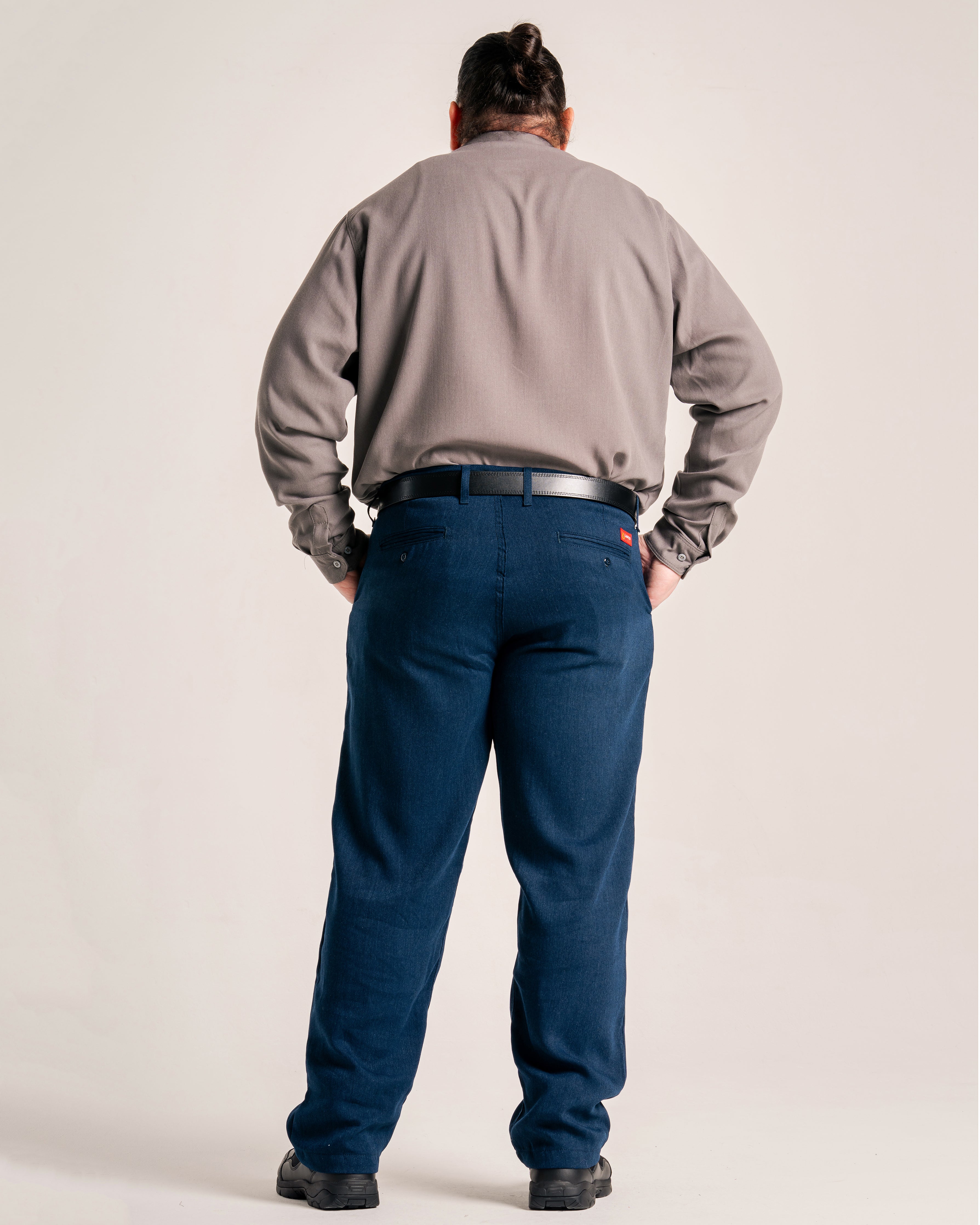 FR Uniform Pants made with 5oz. TecaSafe One® Inherent | Waist 46-60 | Denim Navy