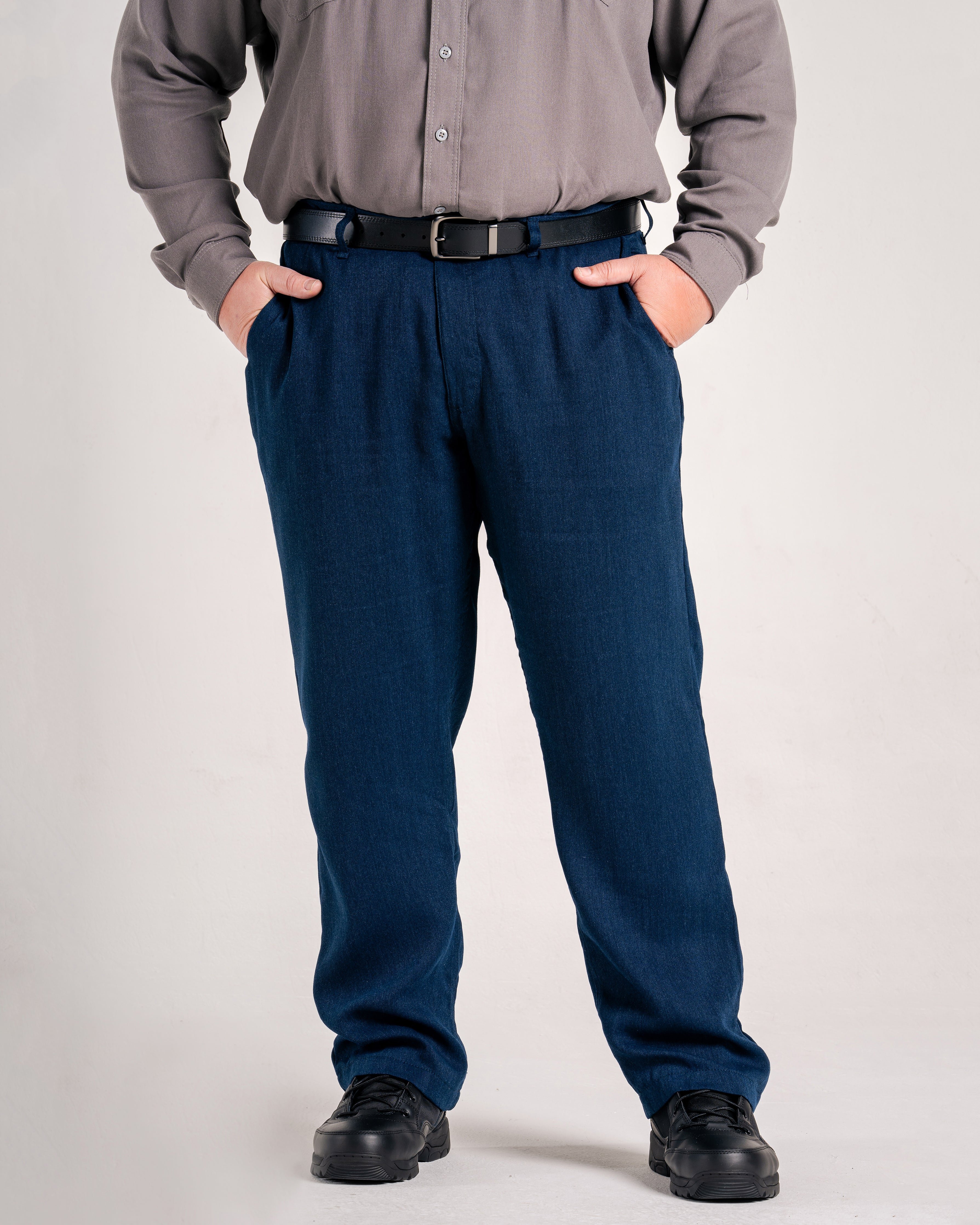 FR Uniform Pants made with 5oz. TecaSafe One® Inherent | Waist 28-44 | Denim Navy