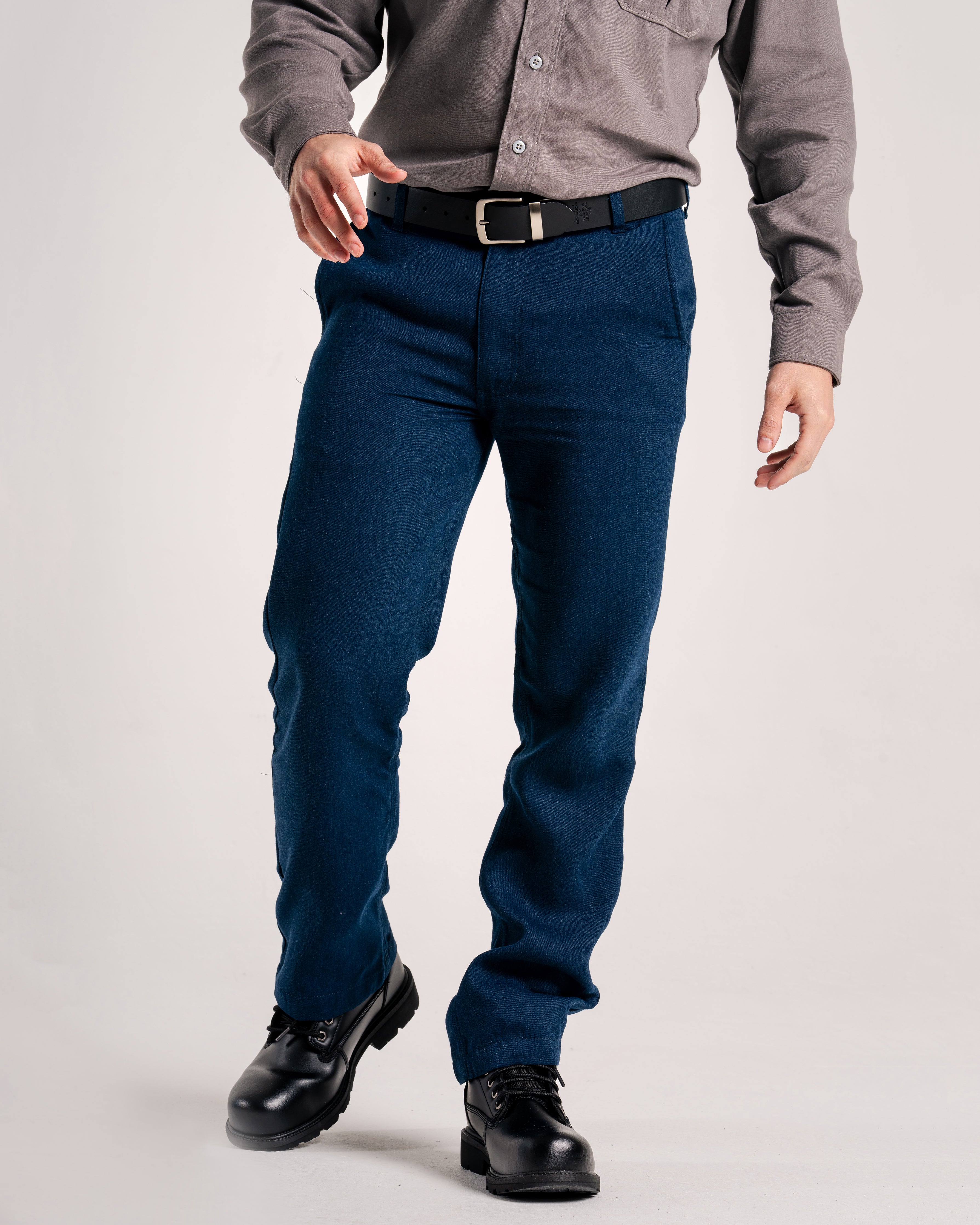 FR Uniform Pants made with 5oz. TecaSafe One® Inherent | Waist 28-44 | Denim Navy