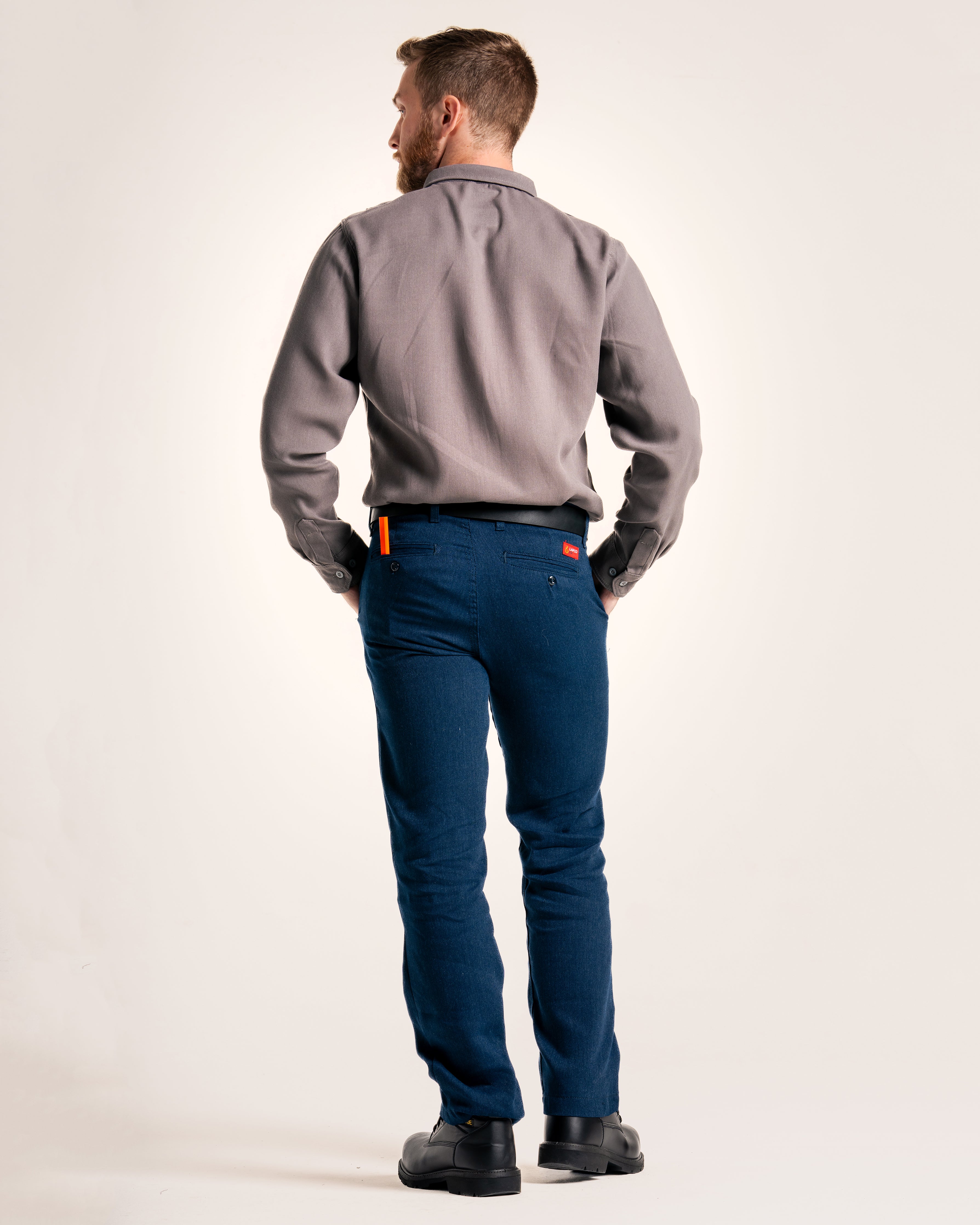 FR Uniform Pants made with 5oz. TecaSafe One® Inherent | Waist 28-44 | Denim Navy