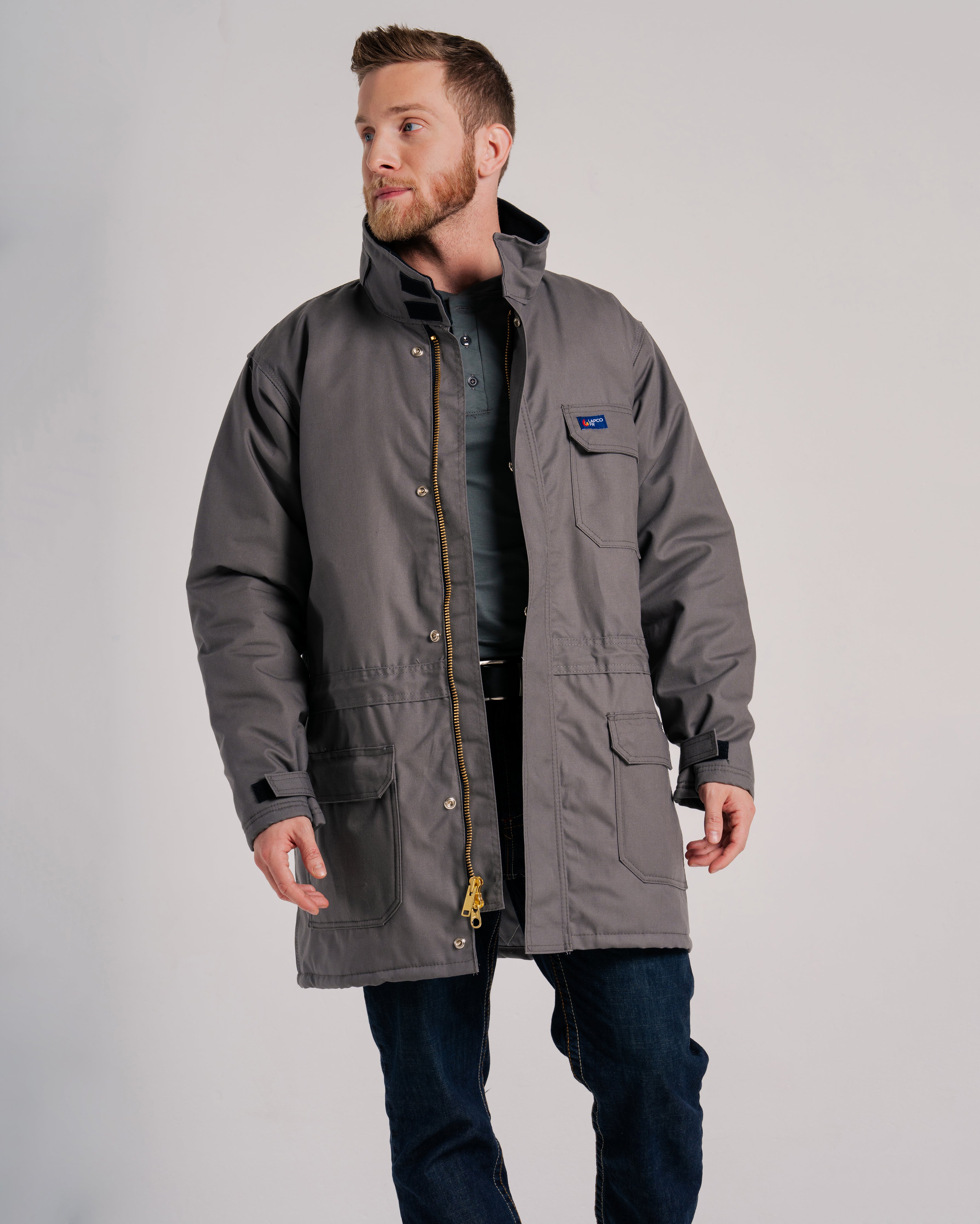 FR Insulated Parka with Windshield Technology | Gray