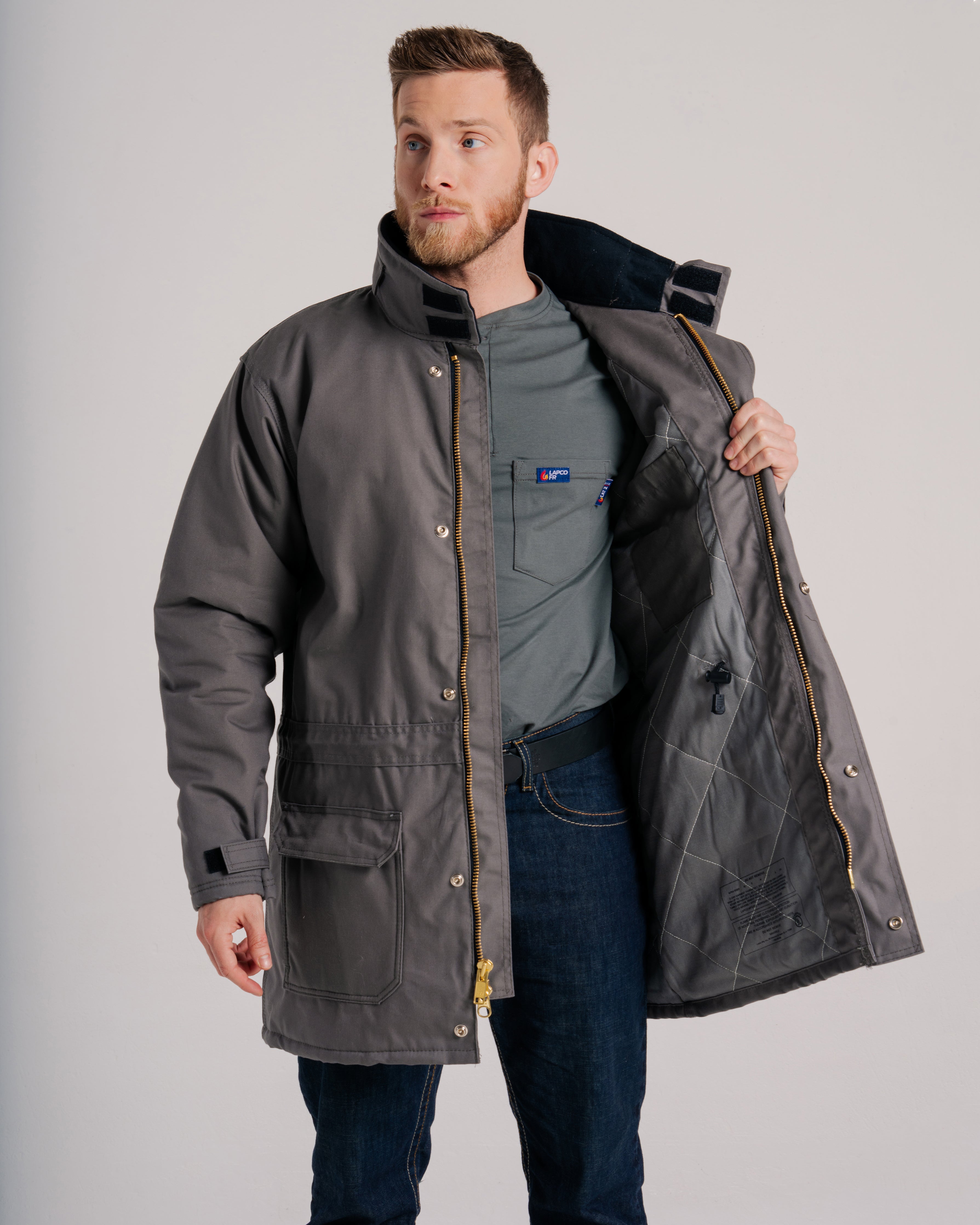 FR Insulated Parka with Windshield Technology | Gray