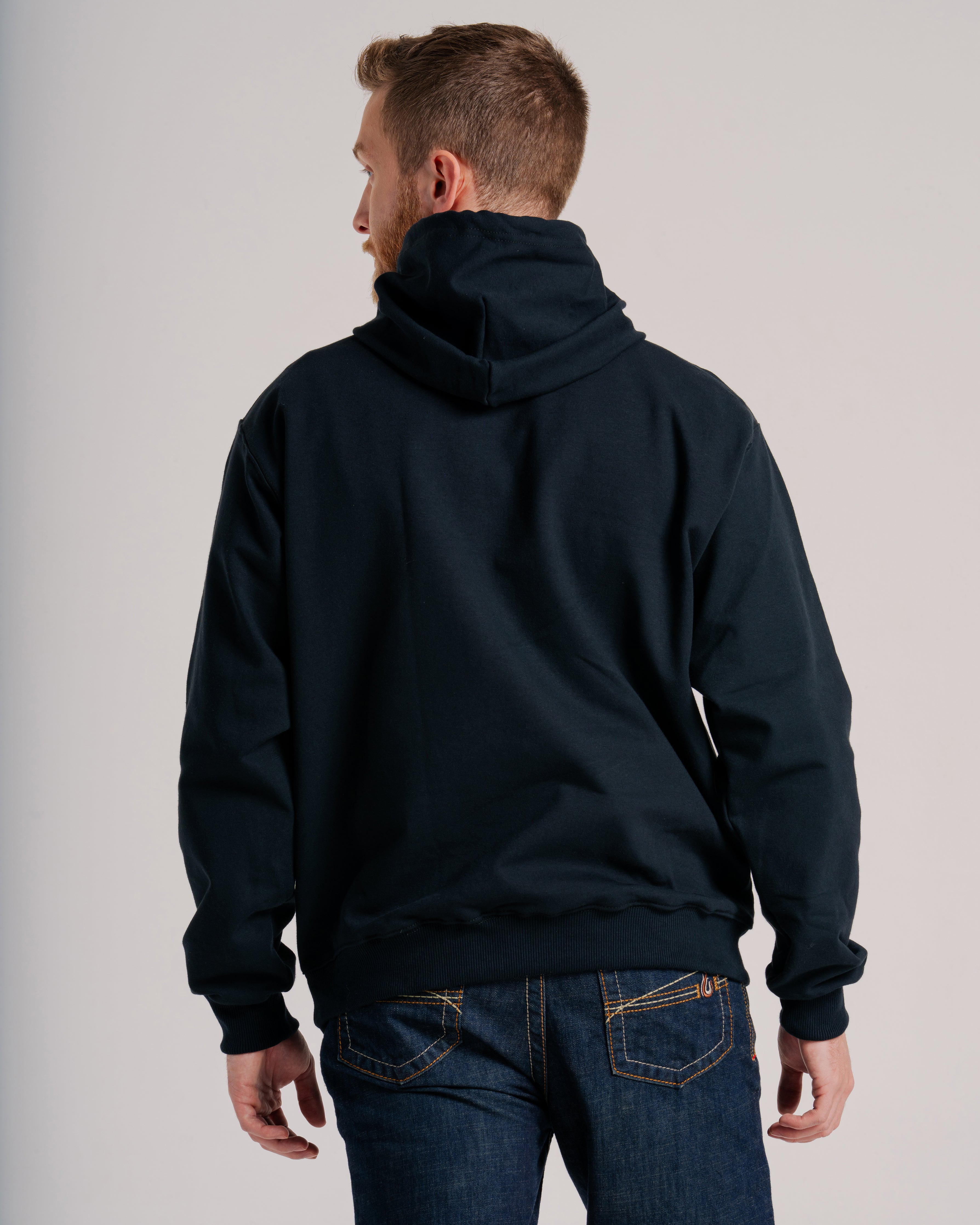 FR Hoodie Sweatshirt | 12oz.  95/5 Blend Fleece | Black