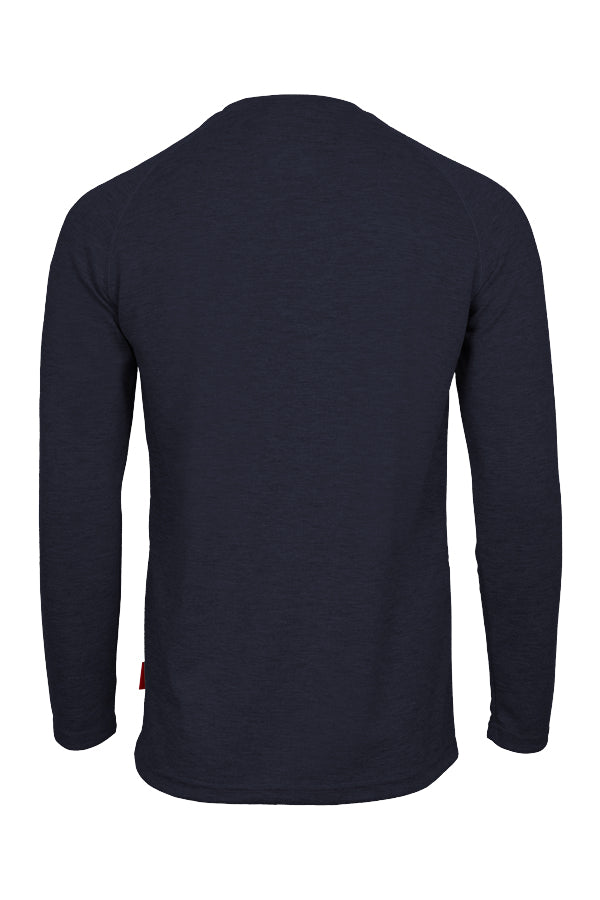 Flame-Resistant Raglan Sleeve Henley T-Shirt – 6oz. Tecasafe® Plus | Navy