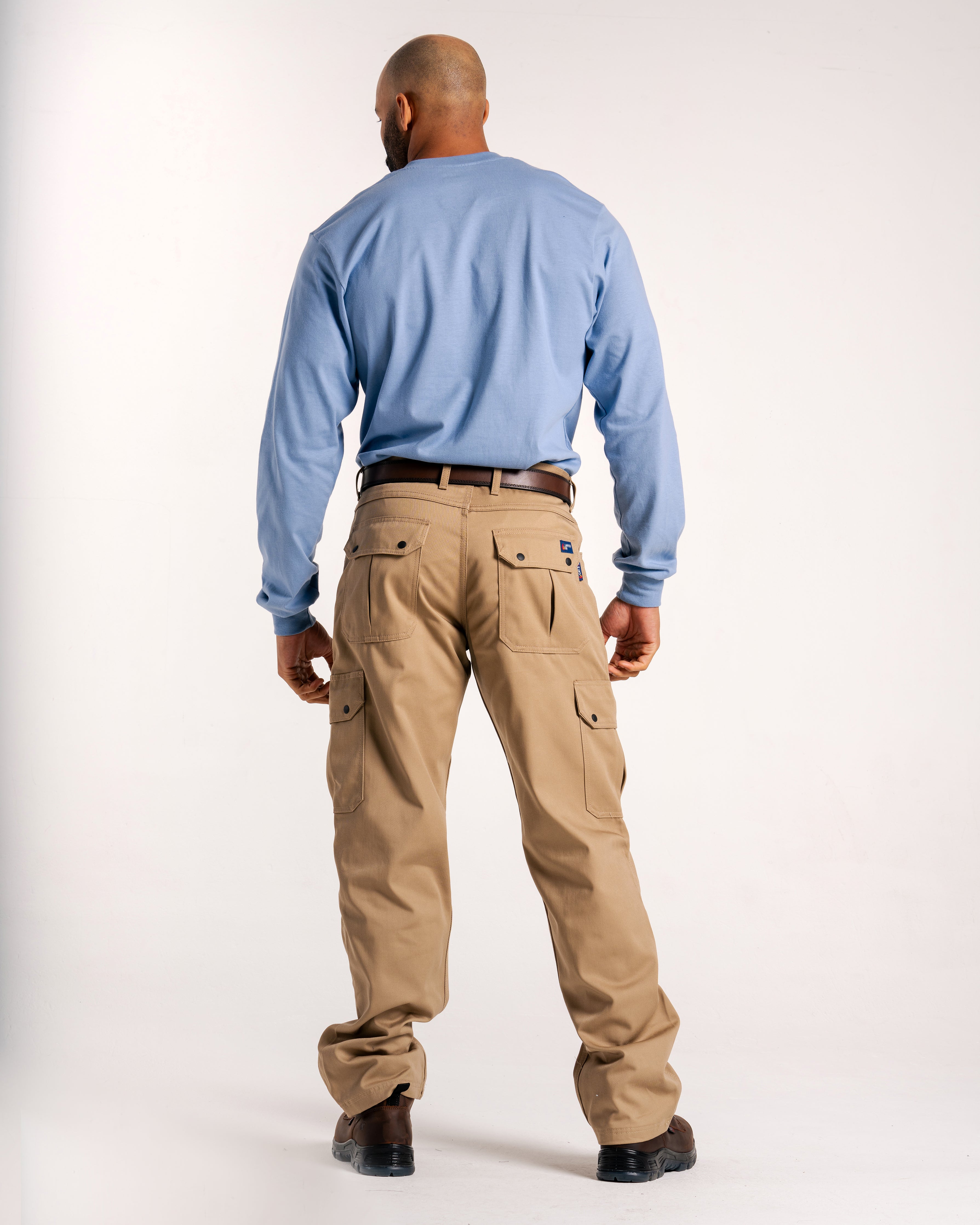 FR Cargo Pants | 46-60 Waist | 9oz. 100% Cotton | Khaki