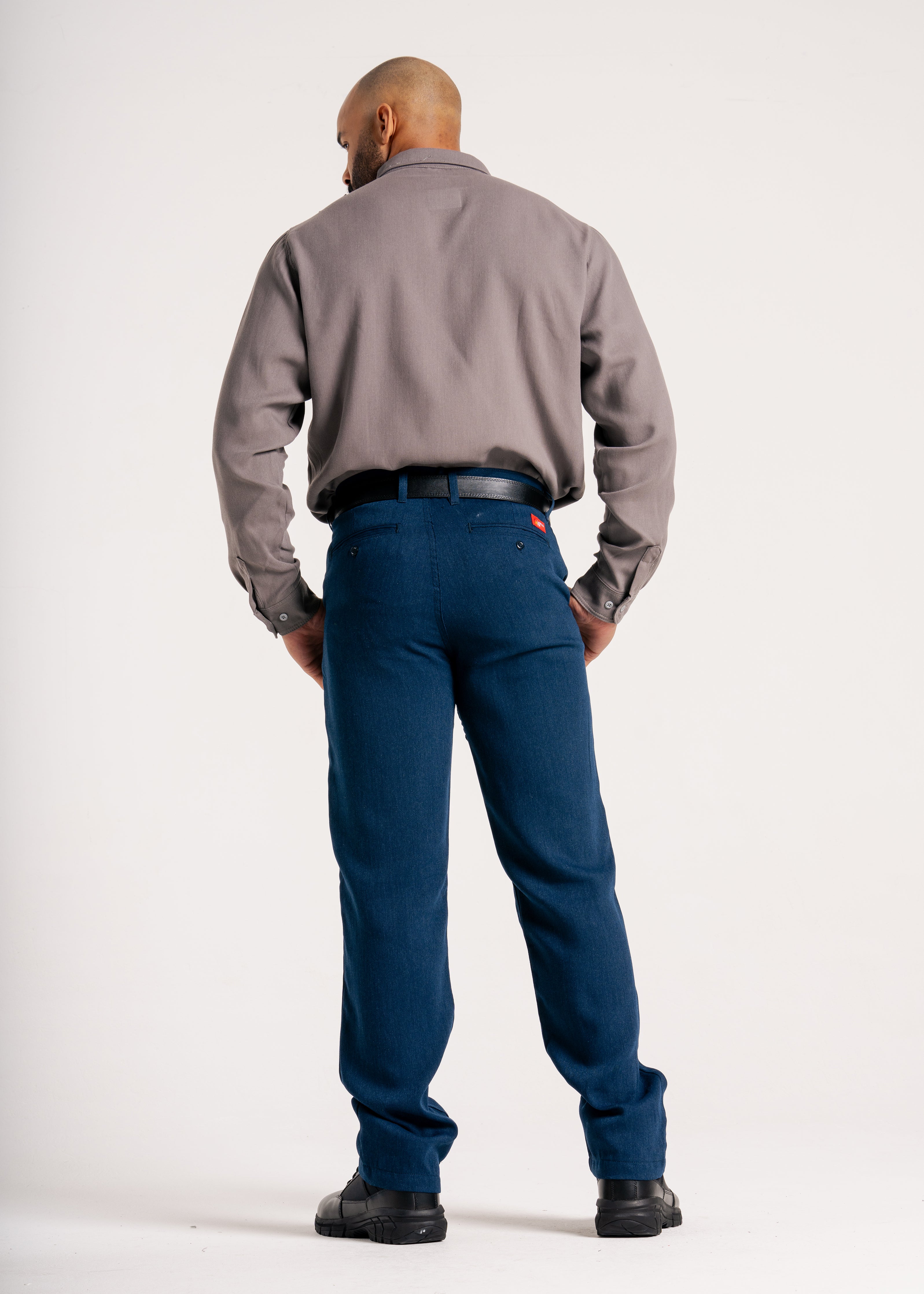 FR Uniform Pants made with 5oz. TecaSafe One® Inherent | Waist 28-44 | Denim Navy