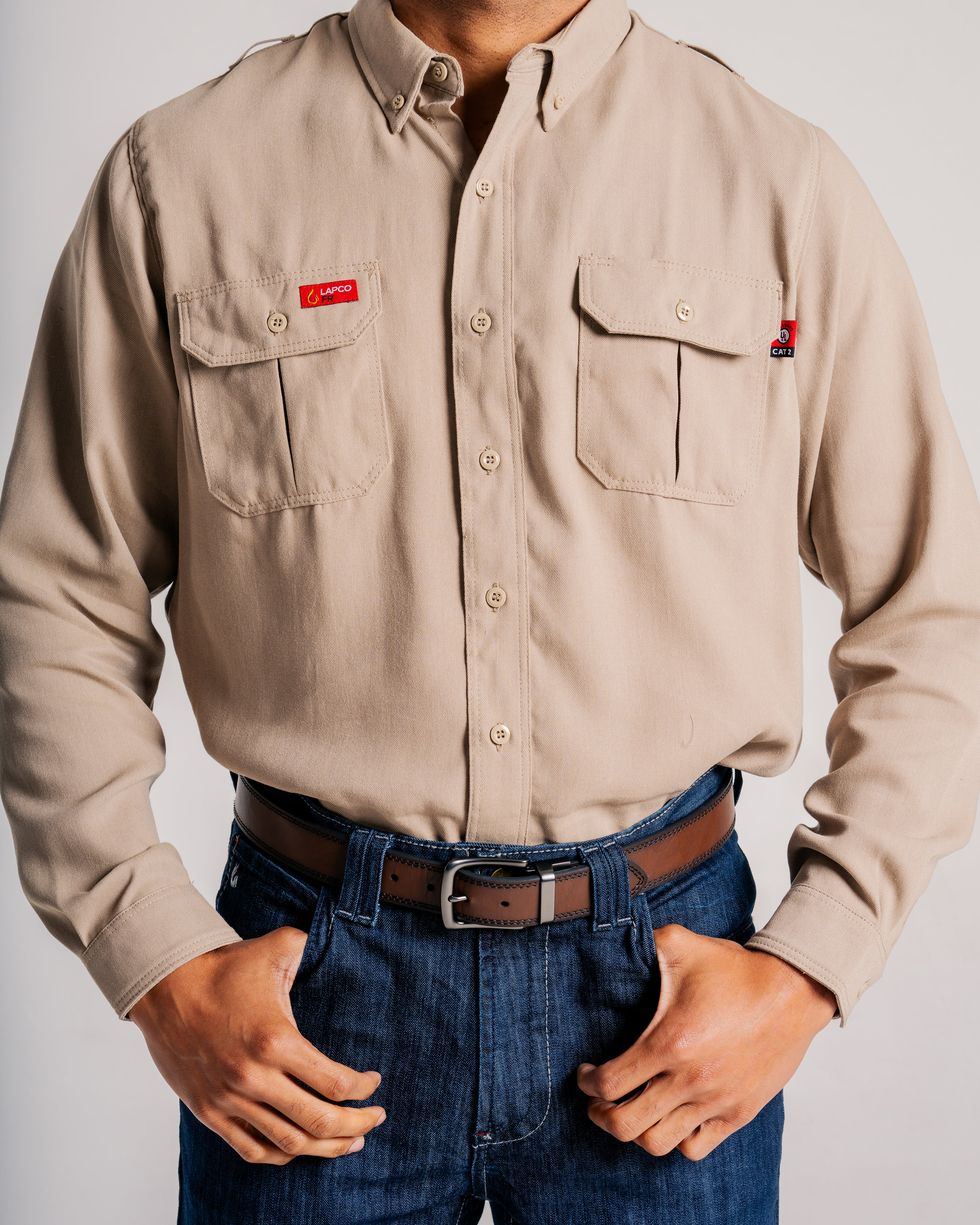 FR Modern Uniform Shirt | 5oz. Tecasafe® One Inherent | Khaki