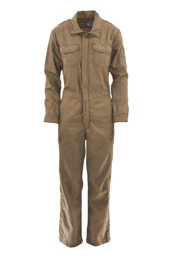 Ladies FR Modern Coveralls | made with 6.5oz. Westex® DH | Khaki