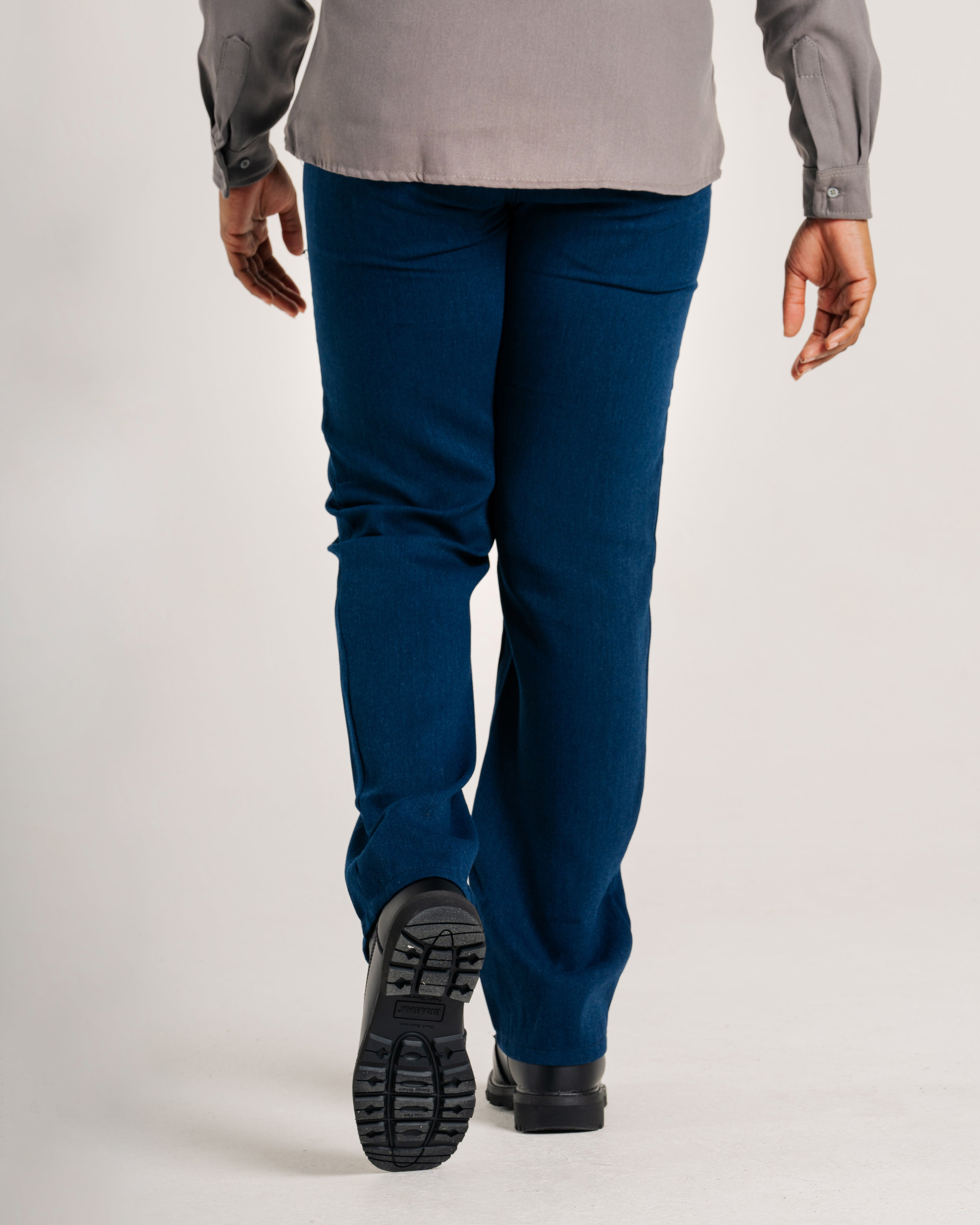 Ladies FR Uniform Pants made with 5oz. TecaSafe One® Inherent | Denim Navy